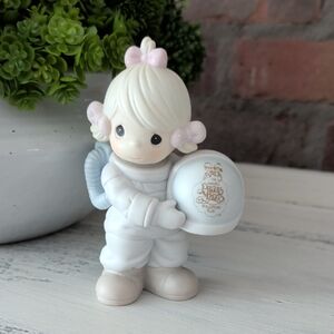 "Out Of This World" Precious Moments White and Pink Girl Astronaut Figurine